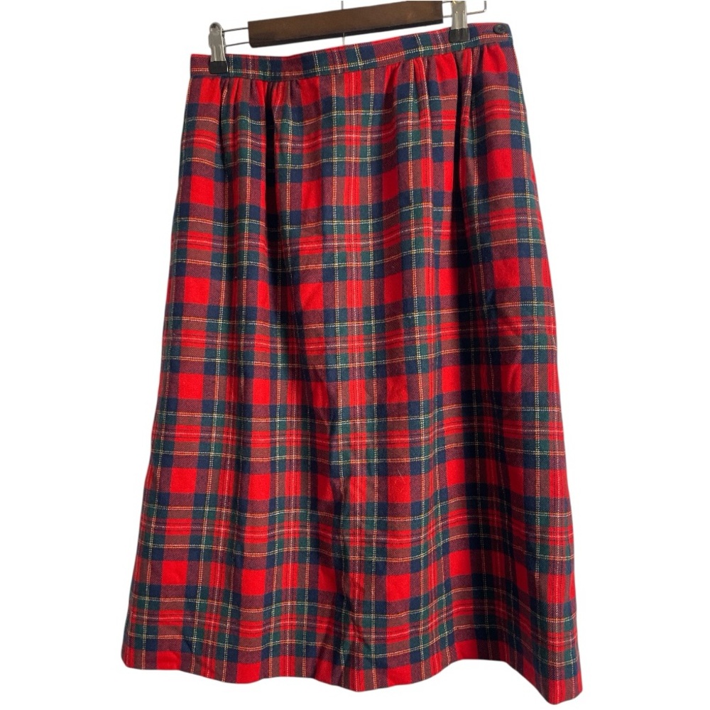 Pendleton Vintage Royal Stewart Tartan Virgin Wool Plaid Skirt Size 14